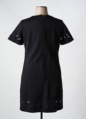 Rochie midi închidere cu fermoar la spate mâneci scurte negru TWINSET femeie