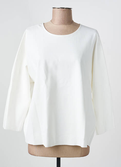 Top guler rotund mâneci lungi alb ORTO BOTANICO femme