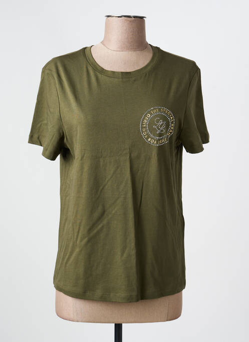 Tricou croială dreaptă mâneci scurte verde LIU  JO femme