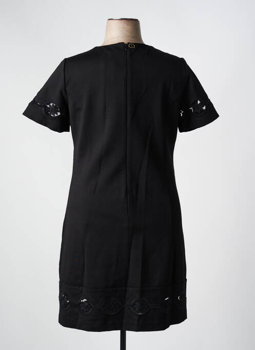 Rochie midi închidere cu fermoar la spate mâneci scurte negru TWINSET femme
