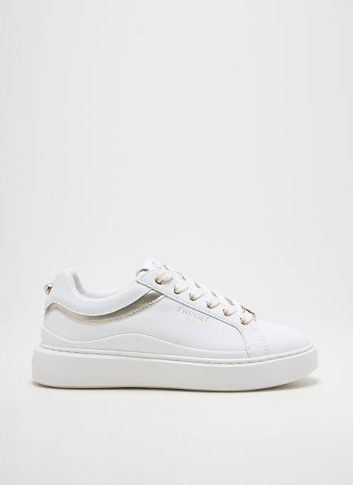 Adidași țesătură satinată toc plat până la 3 cm alb TWINSET femme