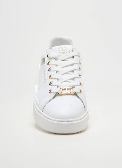 Adidași țesătură satinată toc plat până la 3 cm alb TWINSET femme