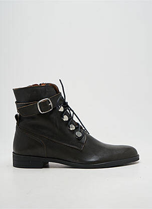Botine/ghete toc mic toc plat până la 3 cm negru SANTAFE femeie