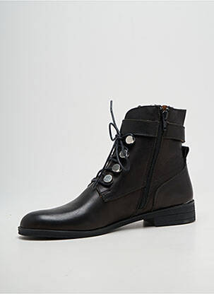 Botine/ghete toc mic toc plat până la 3 cm negru SANTAFE femeie