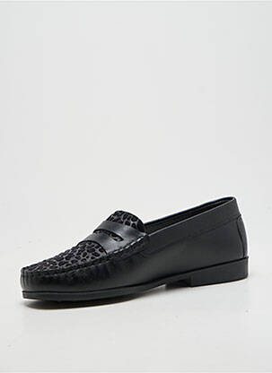 Mocasini chiquet toc plat până la 3 cm negru OTTILIA femeie
