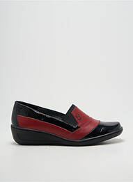 Mocasini țesătură satinată toc de 4 la 6 cm roșu OTTILIA femme