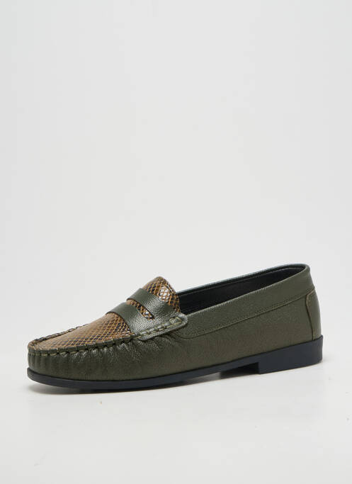 Mocasini arcadă plantară toc plat până la 3 cm verde OTTILIA femme