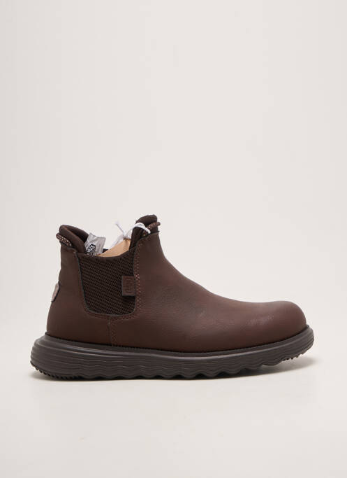 Botine/ghete vârf rotund vârf rotund maro HEY DUDE homme