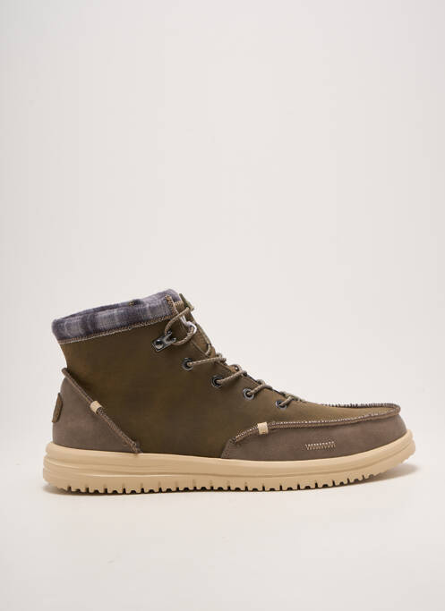 Botine/ghete închidere elastică vârf rotund maro HEY DUDE homme