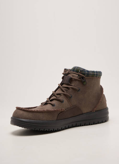 Botine/ghete închidere elastică vârf rotund maro HEY DUDE homme
