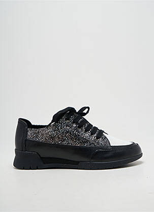 Adidași țesătură satinată toc plat până la 3 cm negru EMILIE KARSTON femeie