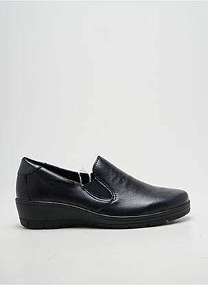Mocasini țesătură satinată toc de 4 la 6 cm negru ALTEX femeie