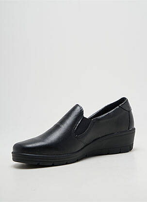 Mocasini țesătură satinată toc de 4 la 6 cm negru ALTEX femeie