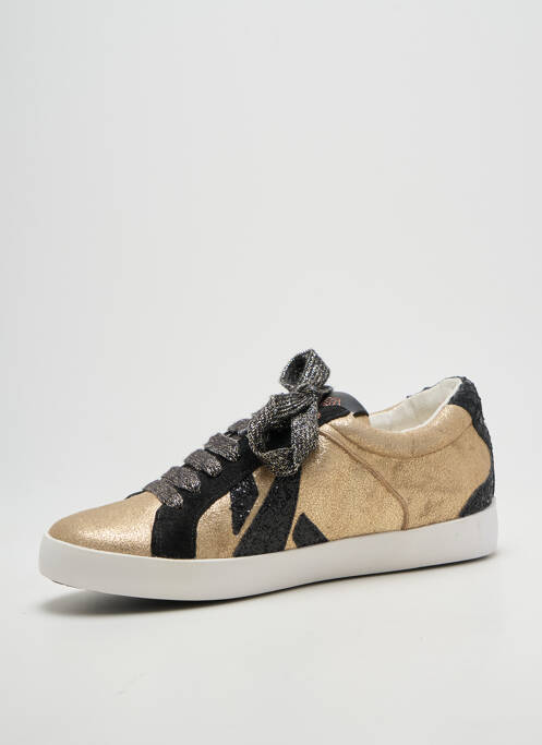 Adidași țesătură țesătură cu sclipici toc plat până la 3 cm auriu EMILIE KARSTON femme