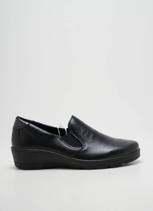Mocasini țesătură satinată toc de 4 la 6 cm negru ALTEX femme