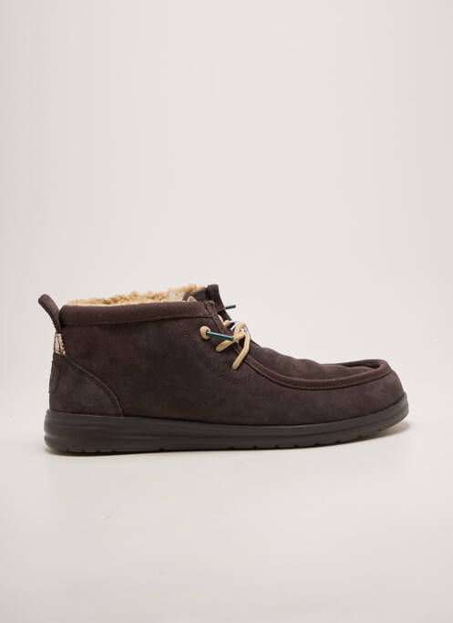Botine/ghete închidere elastică vârf rotund maro HEY DUDE homme