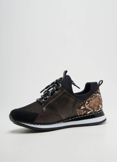 Adidași branț detașabil toc plat până la 3 cm maro RIEKER femme