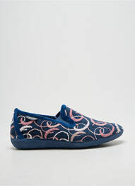 Papuci/pantofi de casă vârf rotund toc plat până la 3 cm albastru SEMELFLEX femme