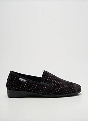 Papuci/pantofi de casă vârf rotund toc plat până la 3 cm negru SEMELFLEX femme