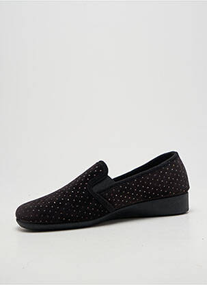 Papuci/pantofi de casă vârf rotund toc plat până la 3 cm negru SEMELFLEX femeie