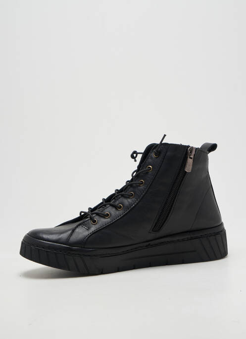 Botine/ghete vârf rotund toc plat până la 3 cm negru FLEXINOS femme