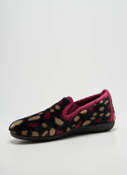 Papuci/pantofi de casă vârf rotund toc plat până la 3 cm negru SEMELFLEX femme