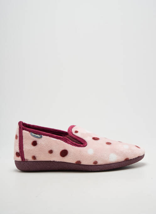 Papuci/pantofi de casă vârf rotund toc plat până la 3 cm roz SEMELFLEX femme