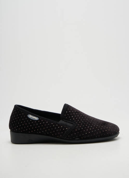 Papuci/pantofi de casă vârf rotund toc plat până la 3 cm negru SEMELFLEX femme