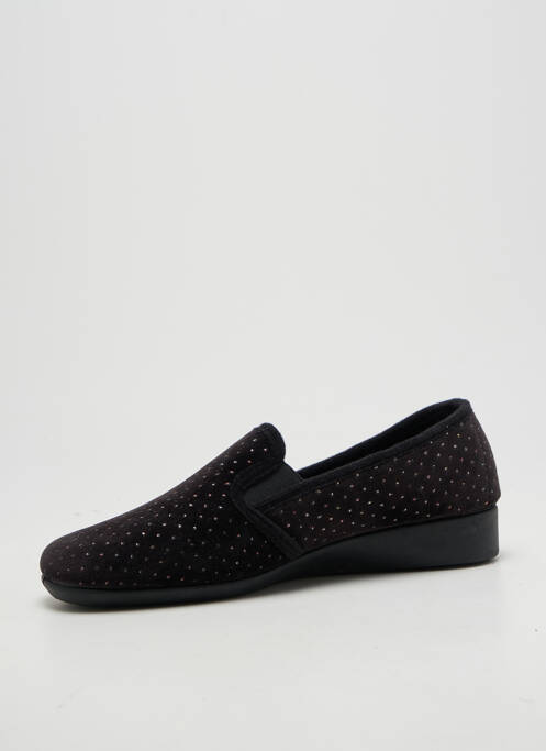 Papuci/pantofi de casă vârf rotund toc plat până la 3 cm negru SEMELFLEX femme
