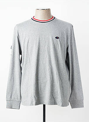 Tricou guler rotund mâneci lungi gri EDEN PARK homme