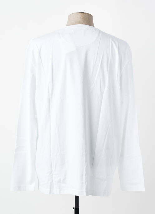 Tricou croială dreaptă mâneci lungi alb EDEN PARK homme