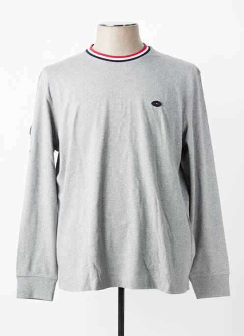 Tricou guler rotund mâneci lungi gri EDEN PARK homme