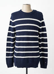 Pulover guler rotund mâneci lungi albastru TOMMY HILFIGER bărbat