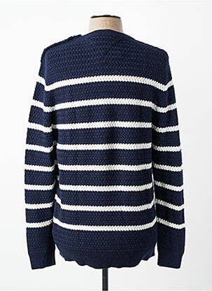 Pulover guler rotund mâneci lungi albastru TOMMY HILFIGER bărbat
