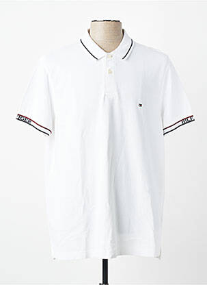 Polo croială dreaptă mâneci scurte alb TOMMY HILFIGER homme