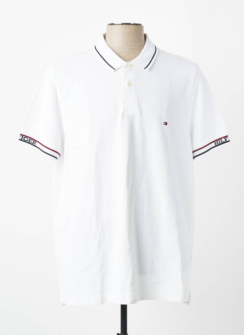 Polo croială dreaptă mâneci scurte alb TOMMY HILFIGER homme