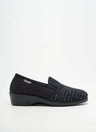 Papuci/pantofi de casă țesătură satinată toc plat până la 3 cm negru SEMELFLEX femme
