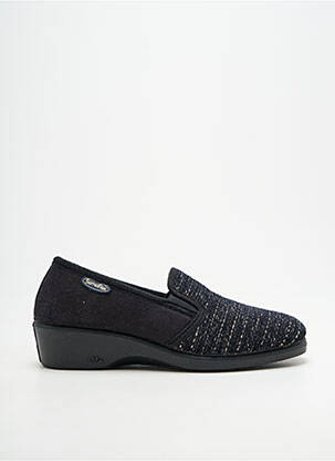 Papuci/pantofi de casă țesătură satinată toc plat până la 3 cm negru SEMELFLEX femme