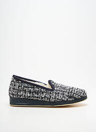 Papuci/pantofi de casă țesătură satinată toc plat până la 3 cm negru SEMELFLEX femme