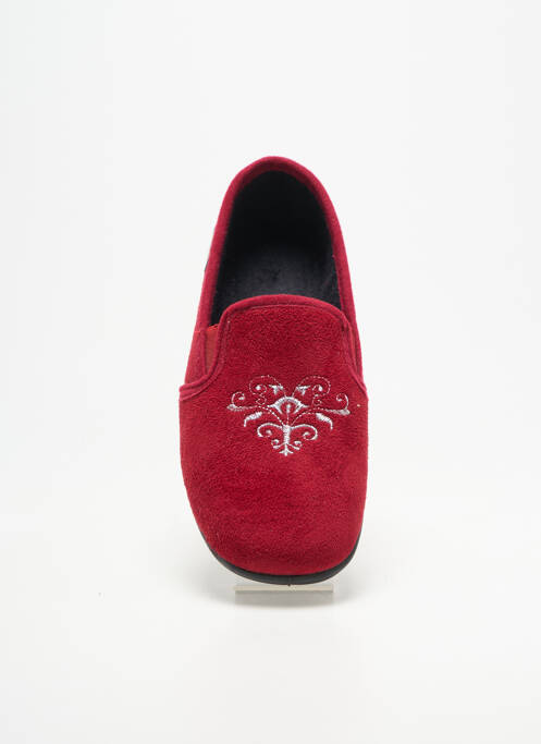 Papuci/pantofi de casă țesătură satinată toc plat până la 3 cm roșu SEMELFLEX femme