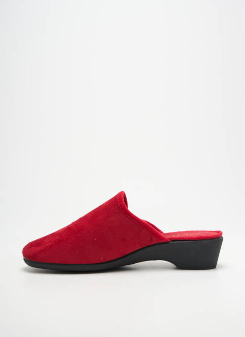 Papuci/pantofi de casă vârf rotund toc de 4 la 6 cm roșu SEMELFLEX femme