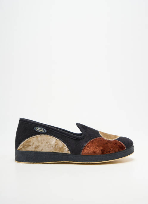 Papuci/pantofi de casă vârf rotund toc plat până la 3 cm negru SEMELFLEX femme