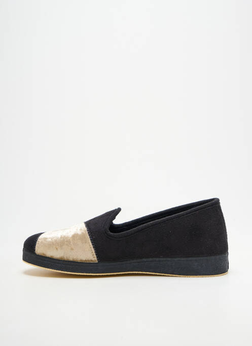 Papuci/pantofi de casă vârf rotund toc plat până la 3 cm negru SEMELFLEX femme