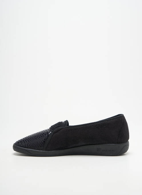 Papuci/pantofi de casă vârf rotund toc plat până la 3 cm negru SOIR ET MATIN femme