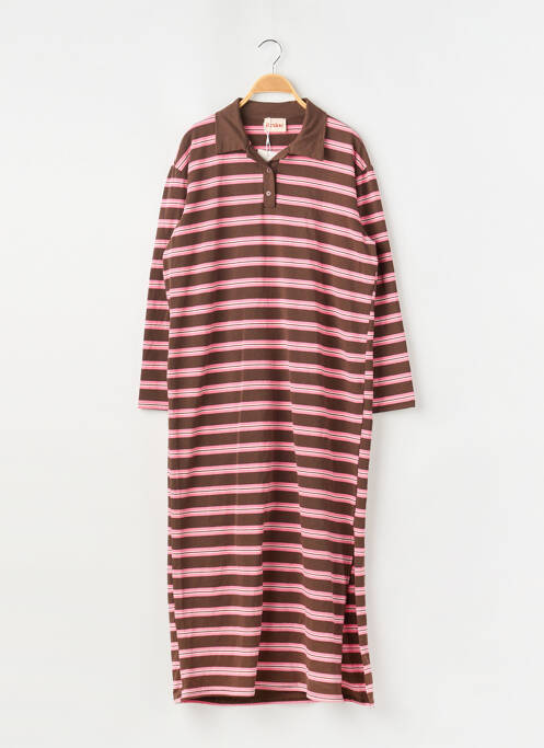 Rochie lungă mâneci lungi mâneci lungi roz REZINE femme