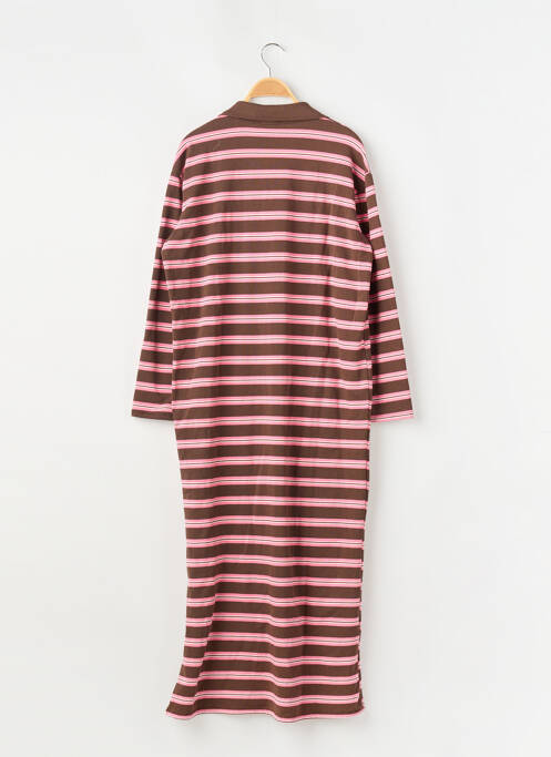 Rochie lungă mâneci lungi mâneci lungi roz REZINE femme