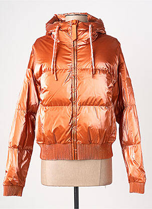 Geacă matlasată buzunare cu glugă portocaliu GERTRUDE femme