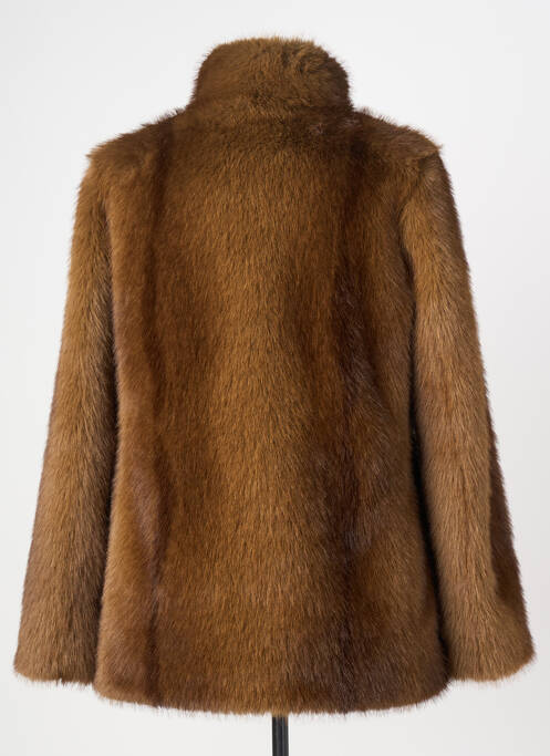 Palton scurt croială dreaptă fără glugă maro LEON & HARPER femme