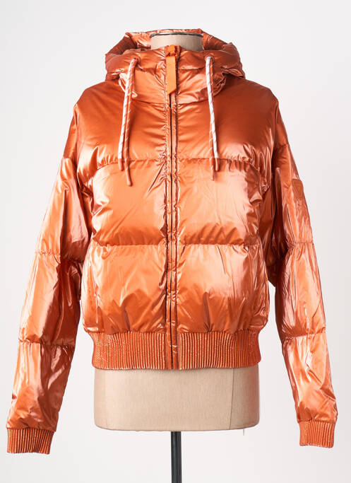 Geacă matlasată buzunare cu glugă portocaliu GERTRUDE femme