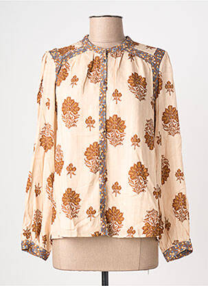 Cămașă imprimeu fantezie mâneci lungi bej LA PETITE ETOILE femme